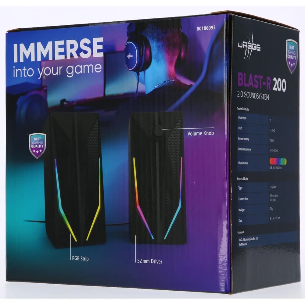 uRage 2.0-Gaming-Lautsprecherset "BLAST-R 200"