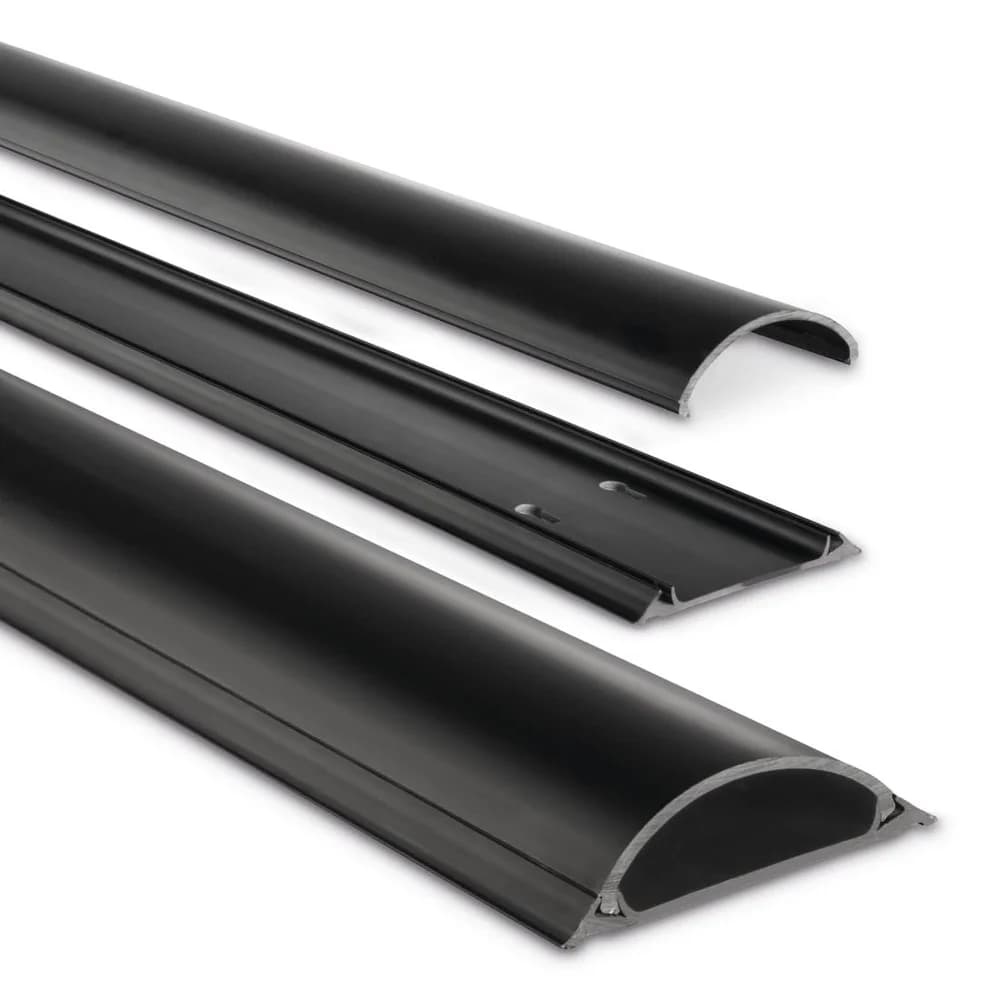 Hama Kabelkanal Kabelkanal selbstklebend halbrund 100x7x2,1cm Schwarz PVC für bis zu 8