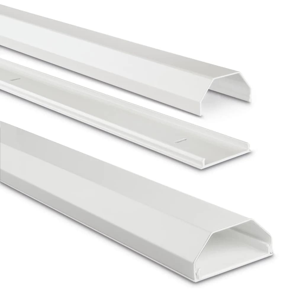 Hama eckig Alu Kabelkanal 110 cm weiß