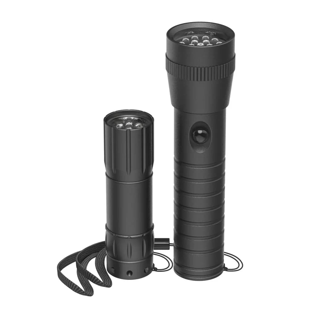 HAMA FL-DUO LED-Taschenlampe 2er-Set, Aluminium robust