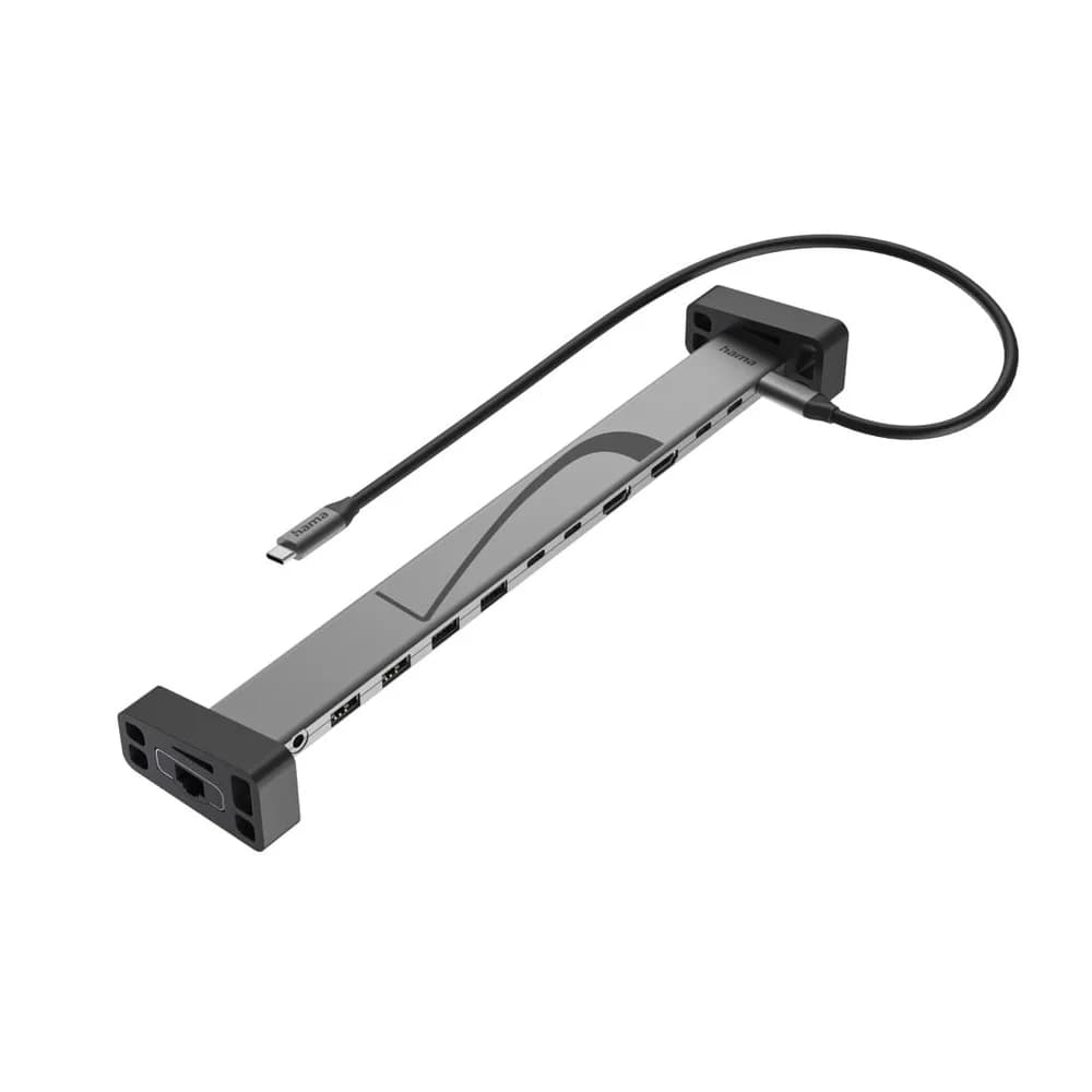 Hama USB-Verteiler 00200149 USB-C-Docking-Station 12 Ports Grau