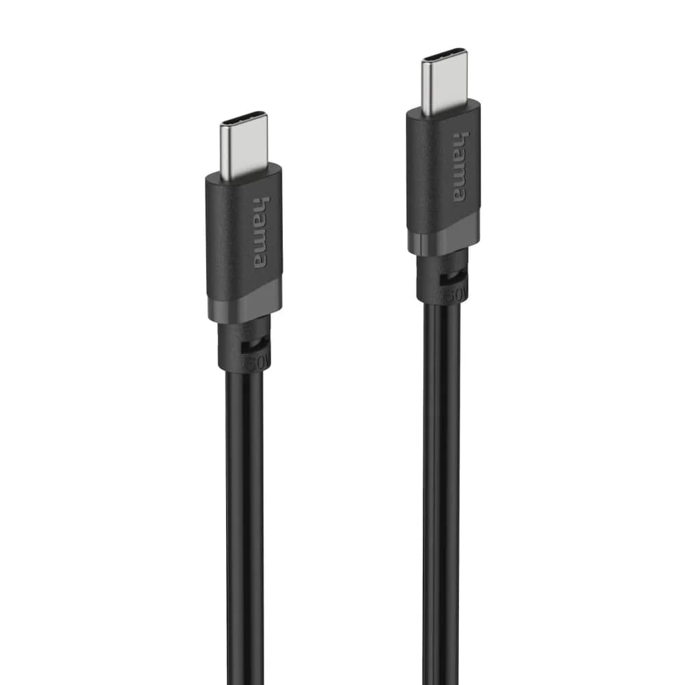 HAMA Ladekabel USB-C/USB-C 60W 0.5m schwarz