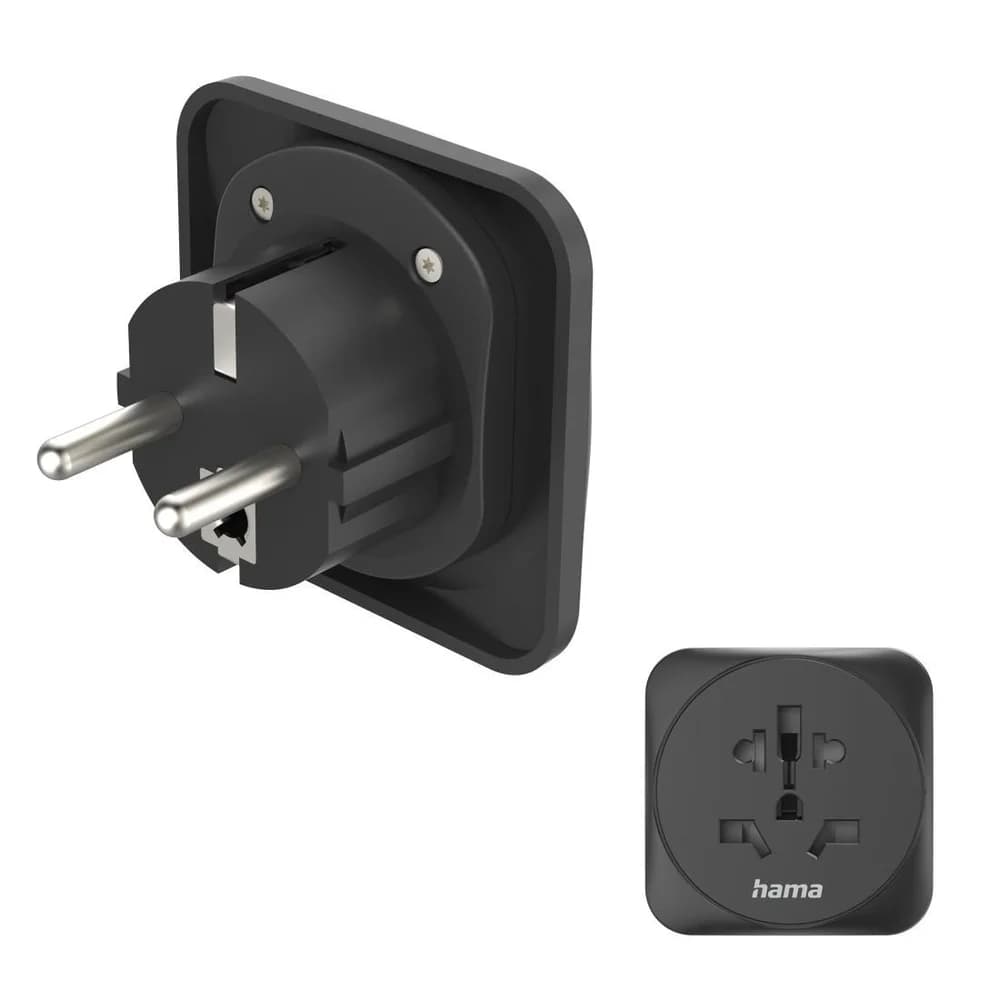 Hama 00223461 Reiseadapter Typ E+F Welt Europa Schwarz Stromadapter