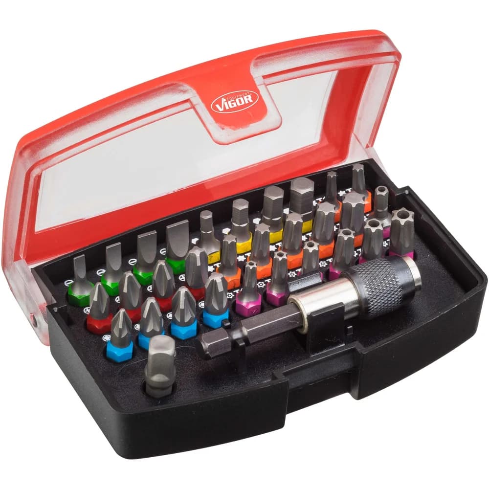 VIGOR Set, Schraubendreher-Einsatz (Bits) Bit Box V5019