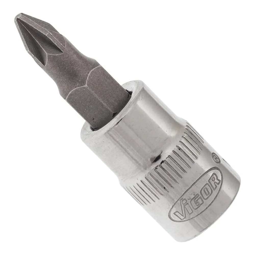 VIGOR Schraubendrehereinsatz, 1/4 (6,3 mm) Vierkant hohl, Pozidriv Profil PZ, SW PZ1