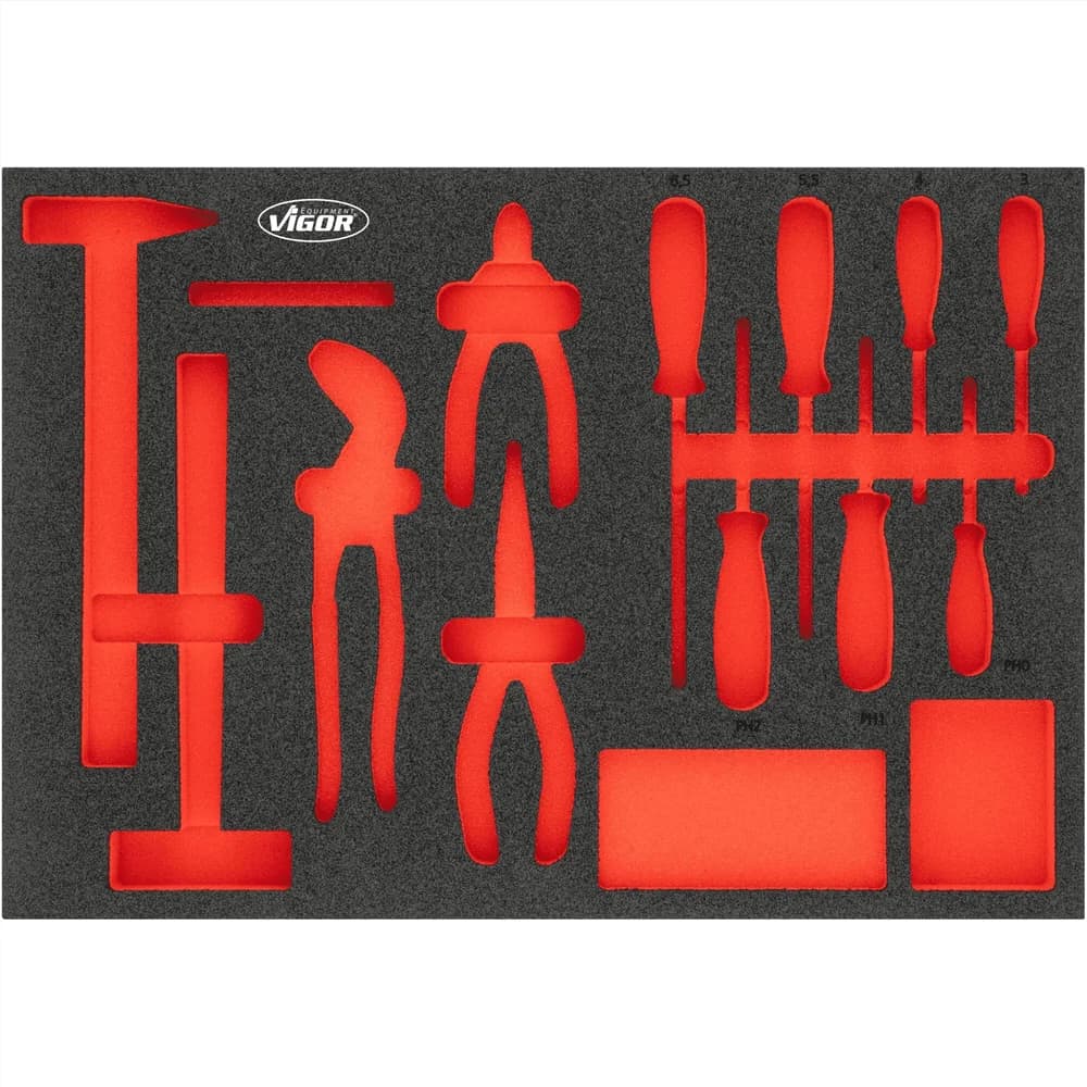 VIGOR Weichschaumeinlage, leer, V5634N-L, (LxBxH) 563 x 393 x 35 mm
