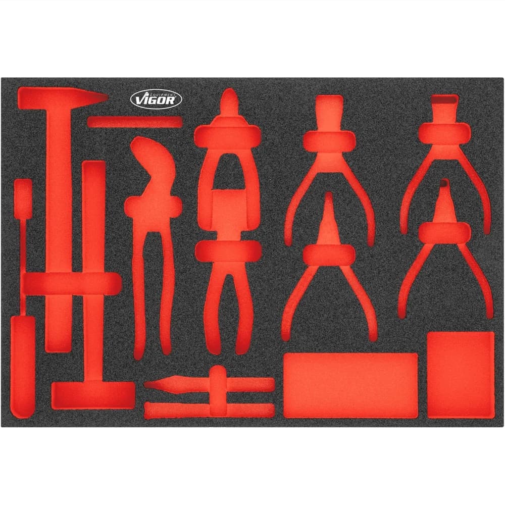 VIGOR Weichschaumeinlage, leer, V5637N-L, (LxBxH) 563 x 393 x 35 mm