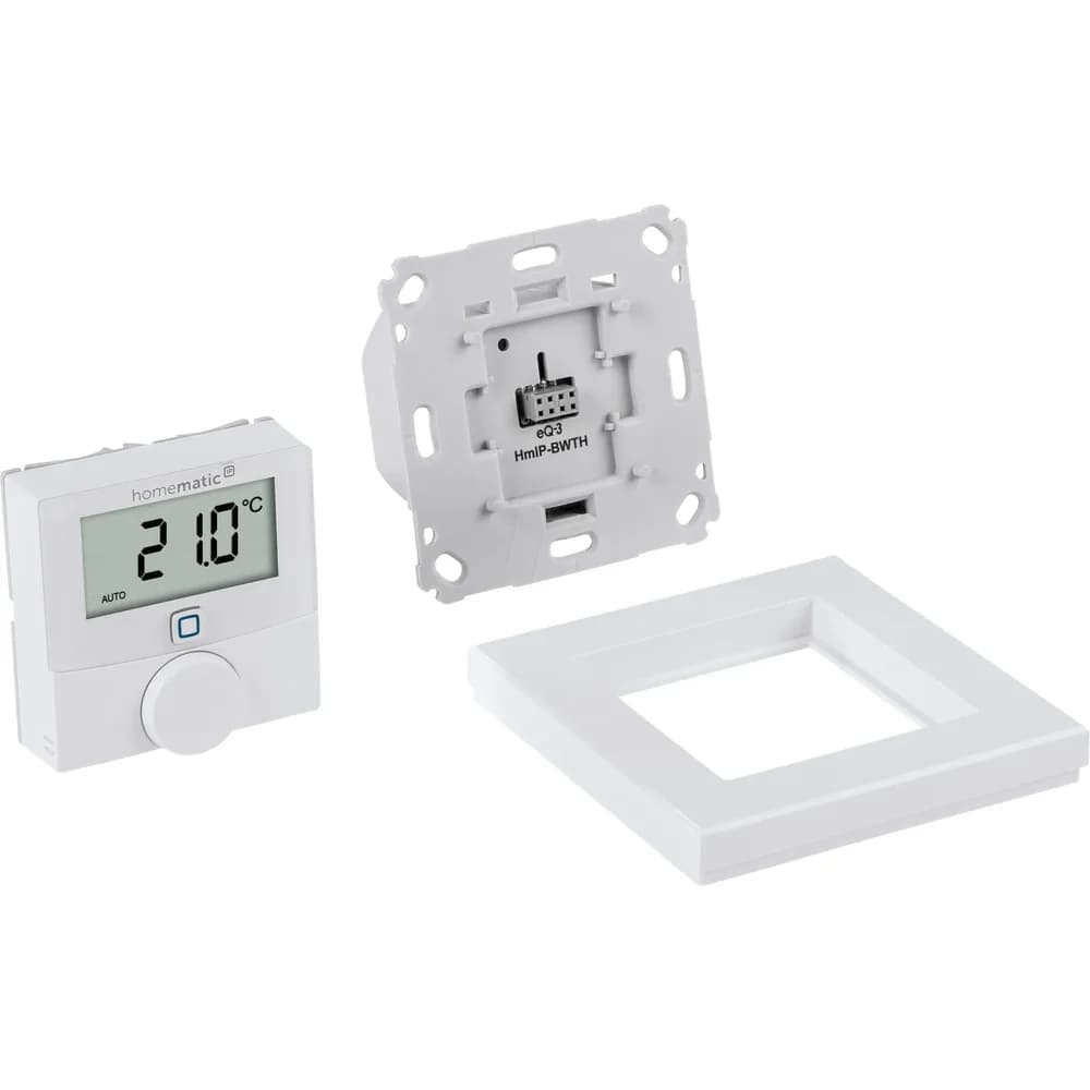 Homematic IP Smart Home Wandthermostat mit Schaltausgang HmIP-BWTH - für Markenschalter, 230 V