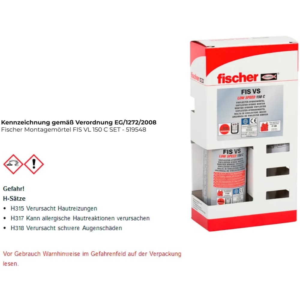 fischer Montagemörtel 150 C SET