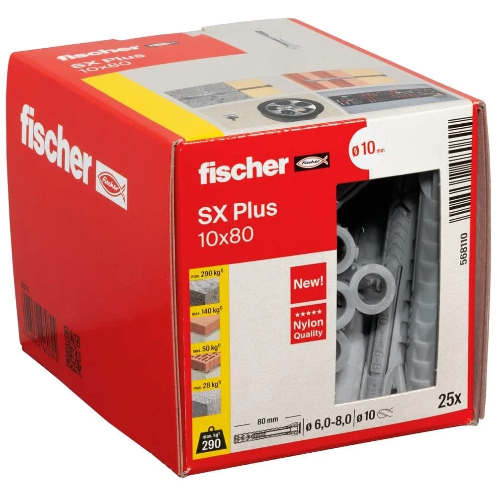 fischer Dübel SX Plus 10x80