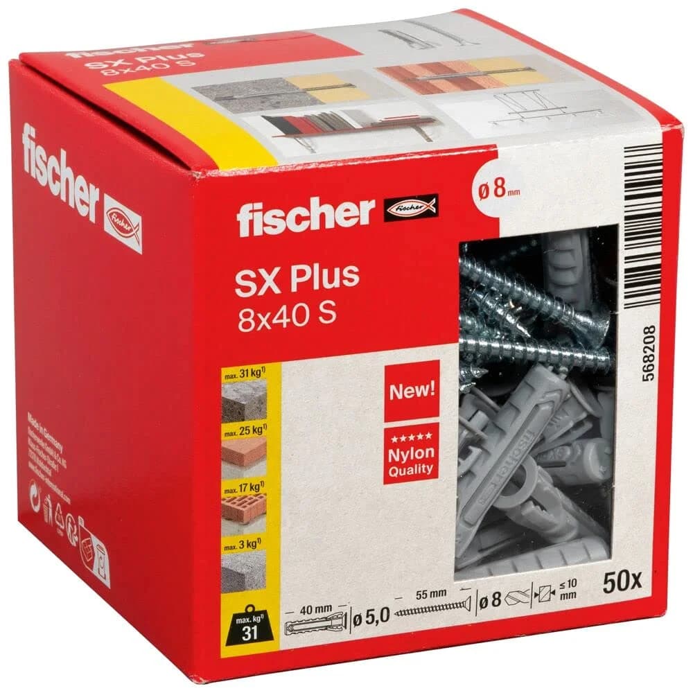 fischer Dübel SX Plus 8x40 S