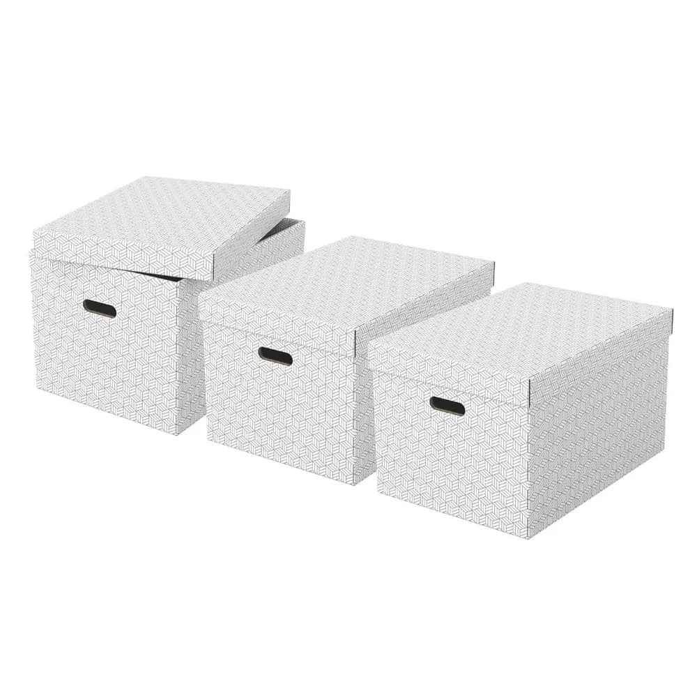 Esselte 3er-Set Archivbox »Home L« weiß, 35.5x30.5x51 cm