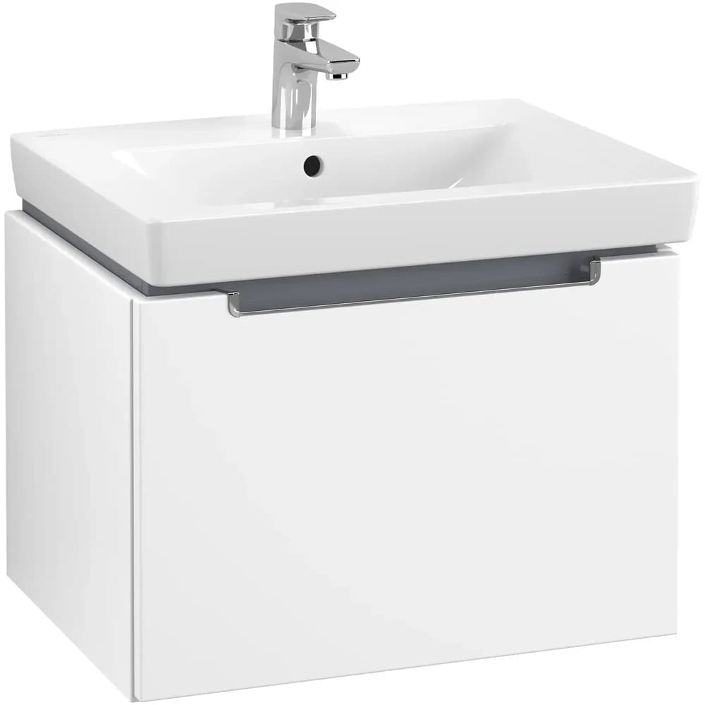 Villeroy & Boch Waschtischunterschrank Subway 2.0 A687 587x420x454mm Griff chromfarbig glänzend Whit A68710MS