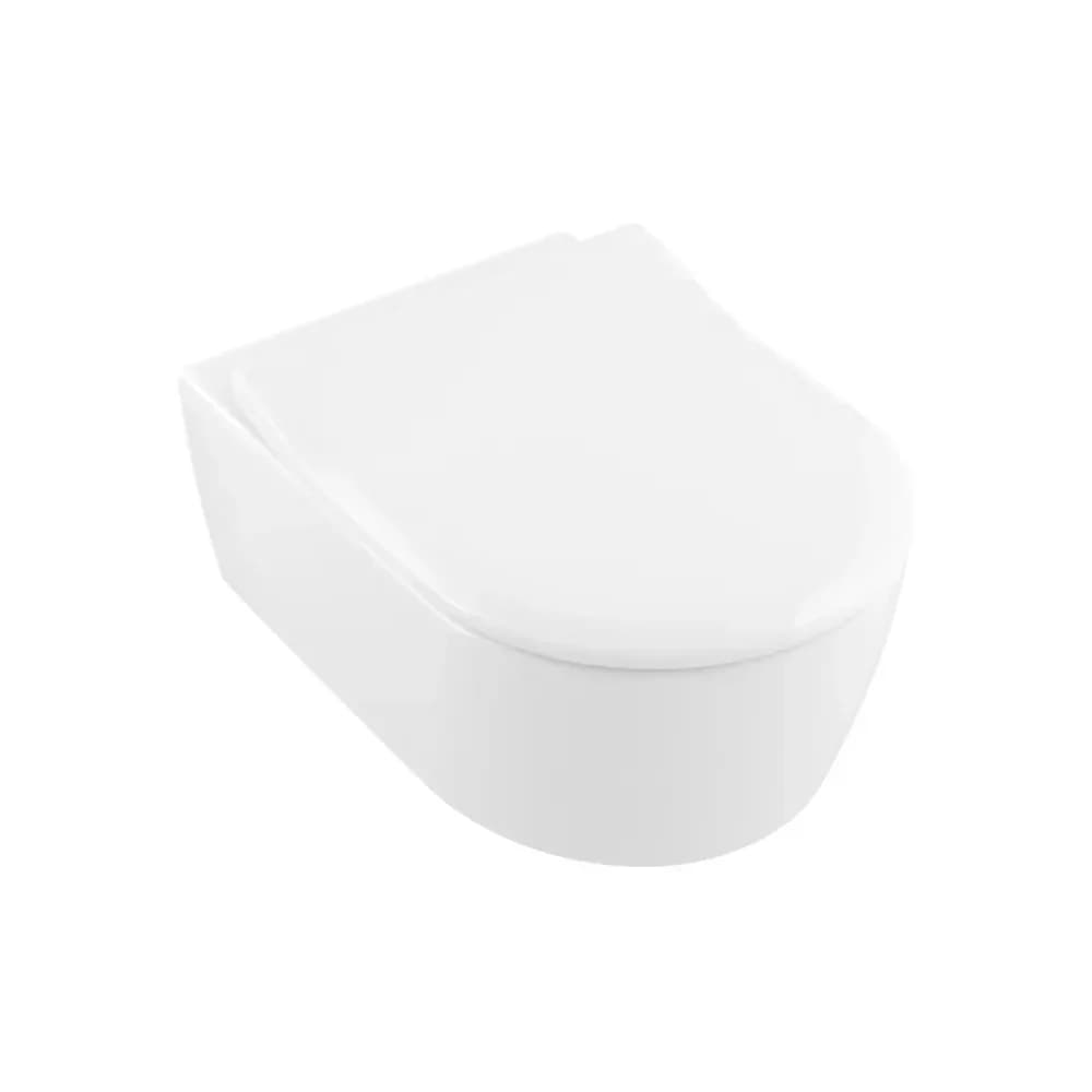 Villeroy & Boch Avento WC-Sitz SlimSeat, Badkeramik, 9M87S101, weiß alpin