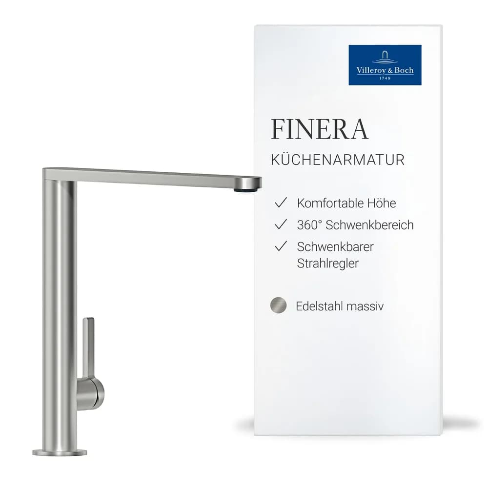 Villeroy & Boch Küchenarmatur Finera Edelstahl massiv