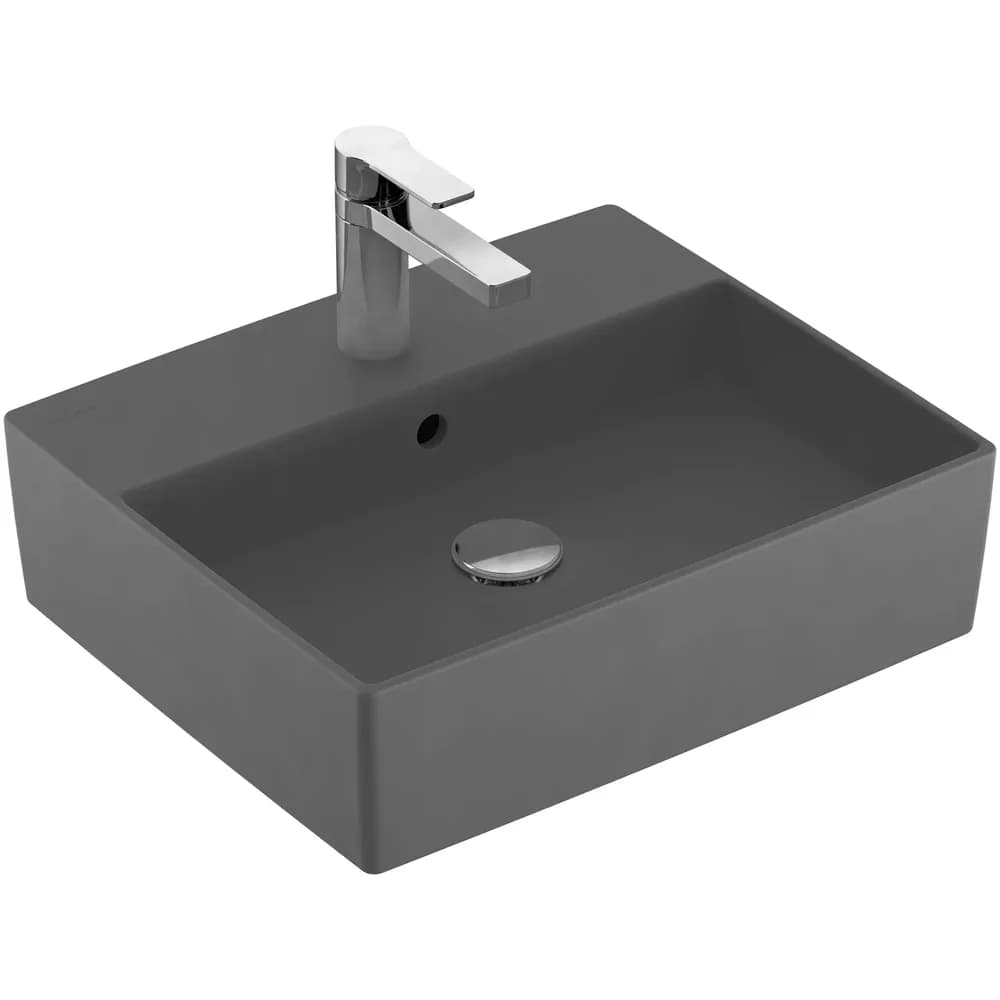 Villeroy & Boch Aufsatzwaschbecken Memento 2.0 4A0750 498x420x139mm Graphite CeramicPlus, 4A0750i4 4A0750i4