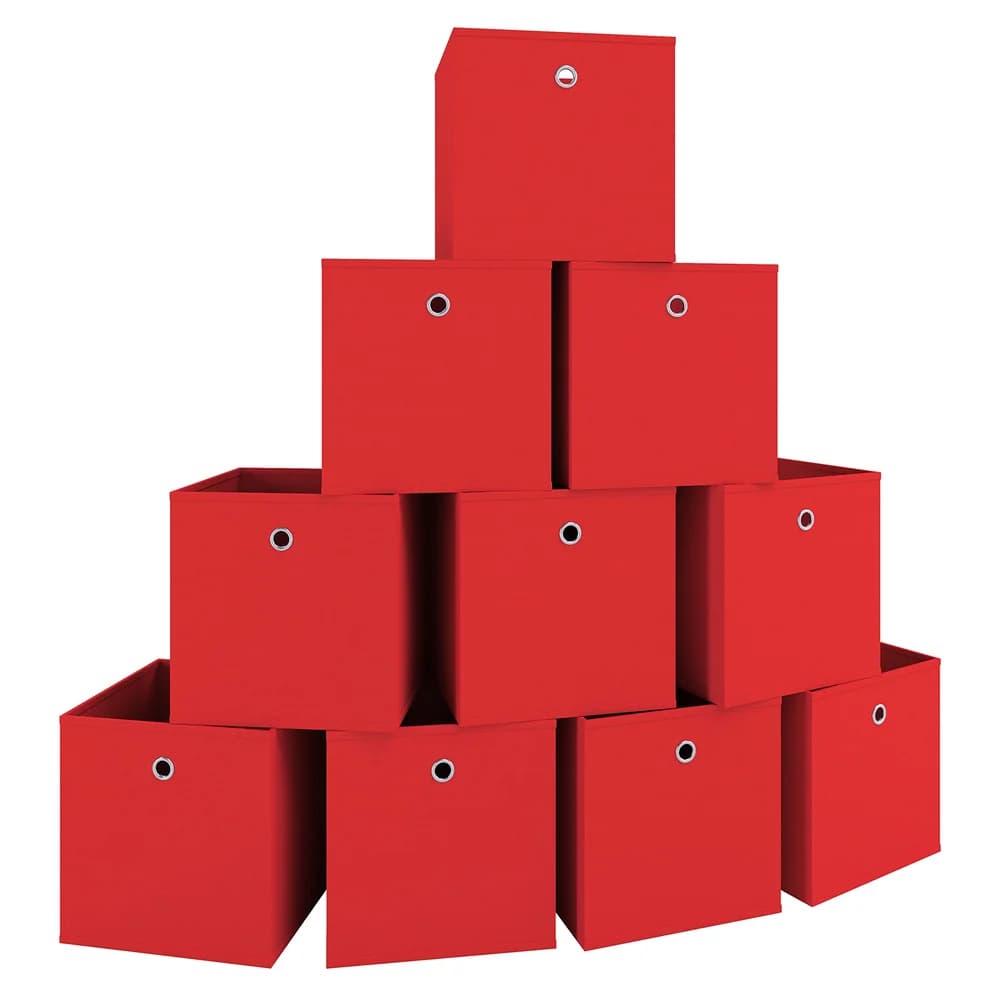 VCM my home 10er-Set Klappbox Boxas Rot
