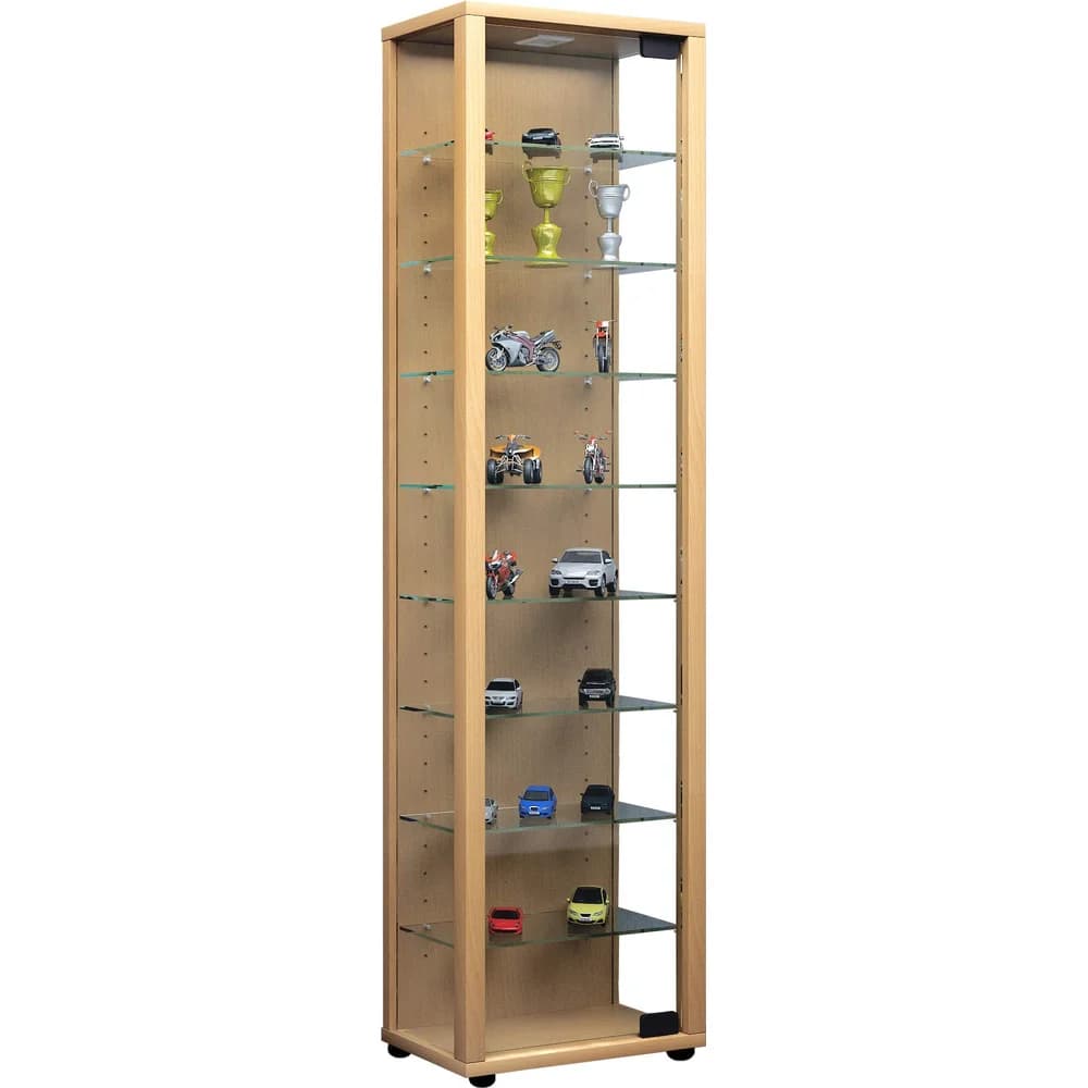 VCM Standvitrine Edana Buche H. 115 x B. 33 x T. 18 cm