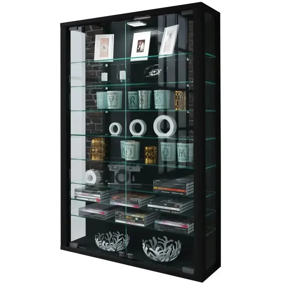 VCM Vitrine »Vitrosa Mini« schwarz, 59x90x18 cm