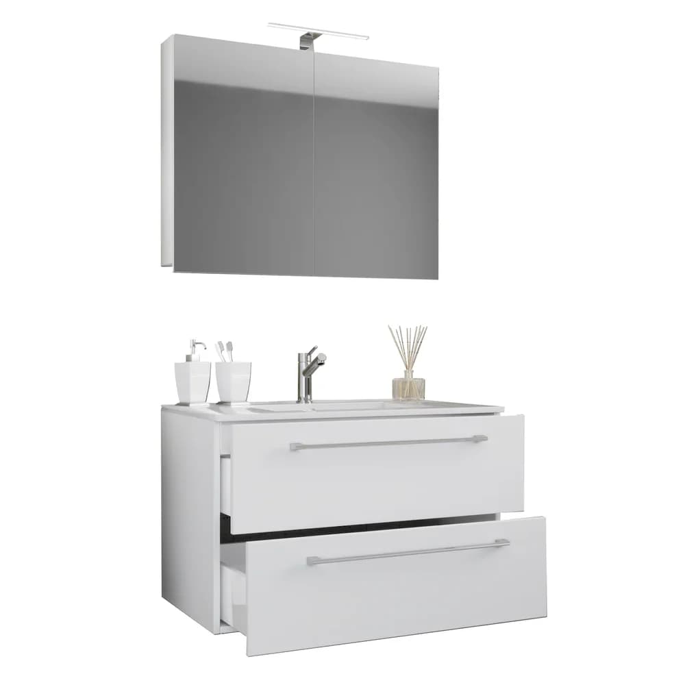 VCM Badmöbel Waschtisch Badinos Weiß H. 111 x B. 60 x T. 46 cm