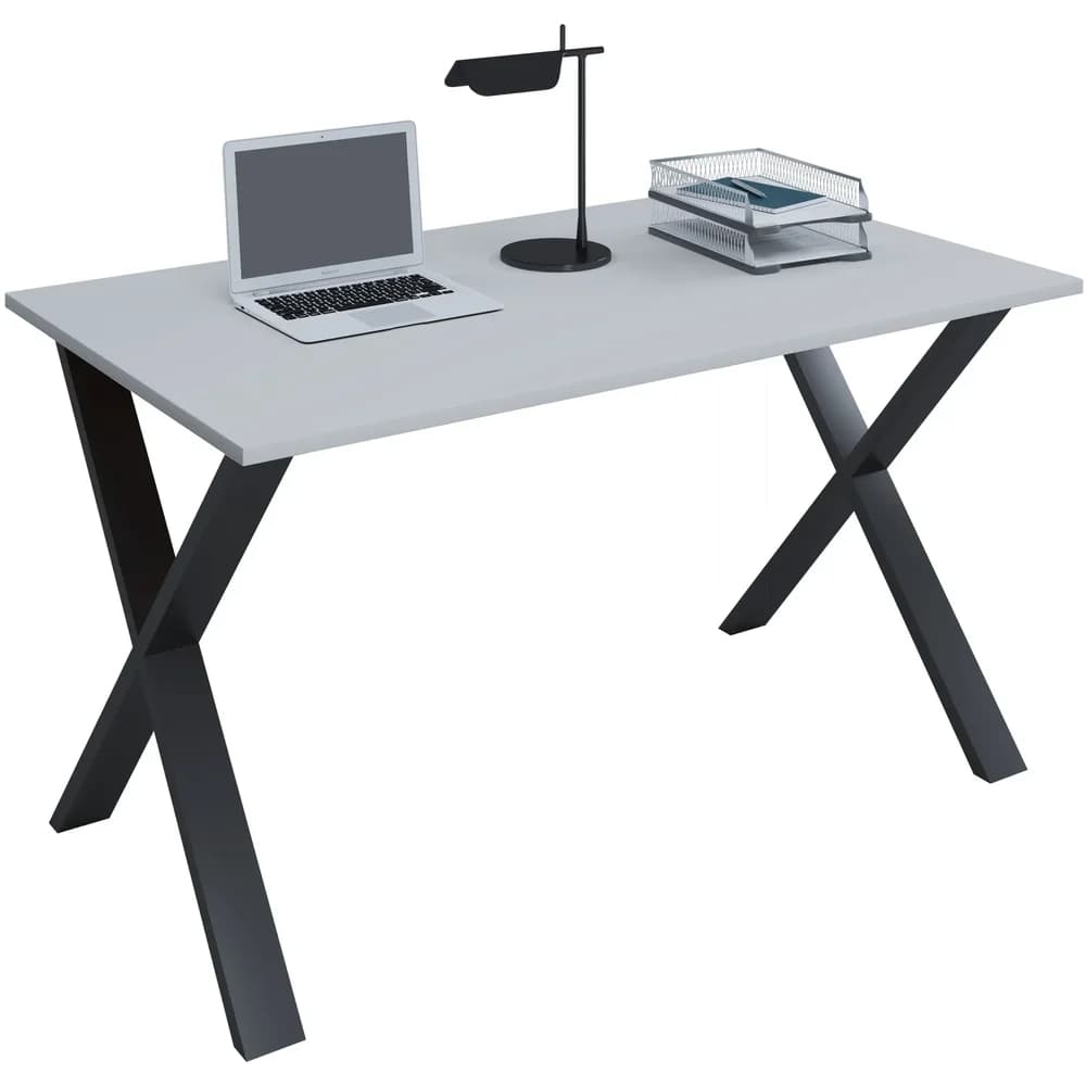 VCM Schreibtisch Lona Schwarz / Grau H. 76 x B. 140 x T. 80 cm