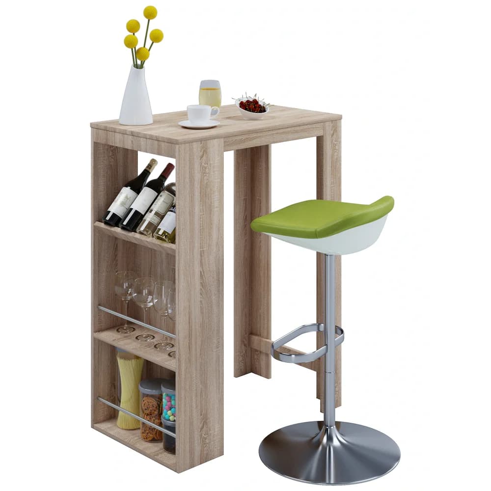 VCM Bartisch Oktola Sonoma-Eiche (Sägerau) H. 110 x B. 80 x T. 50 cm