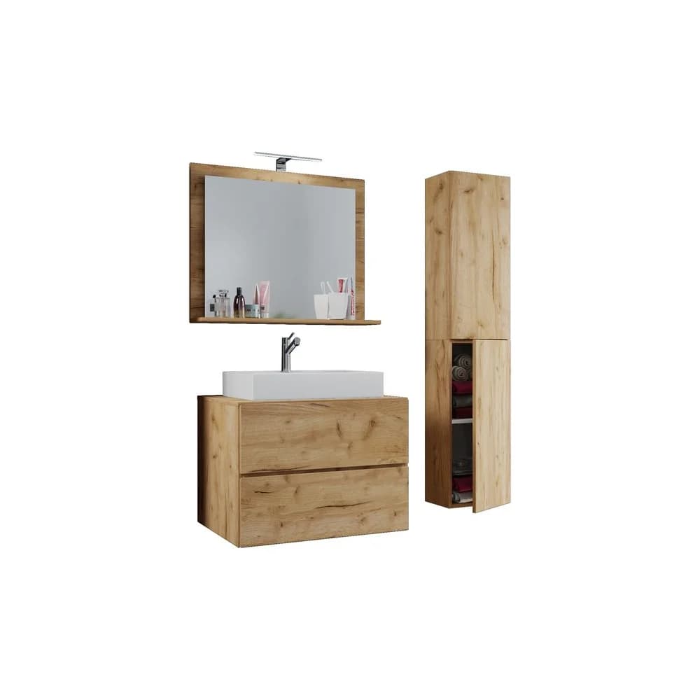 VCM Morgenthaler 4-tlg. Badmöbel-Set »Lendas L« 60 cm braun
