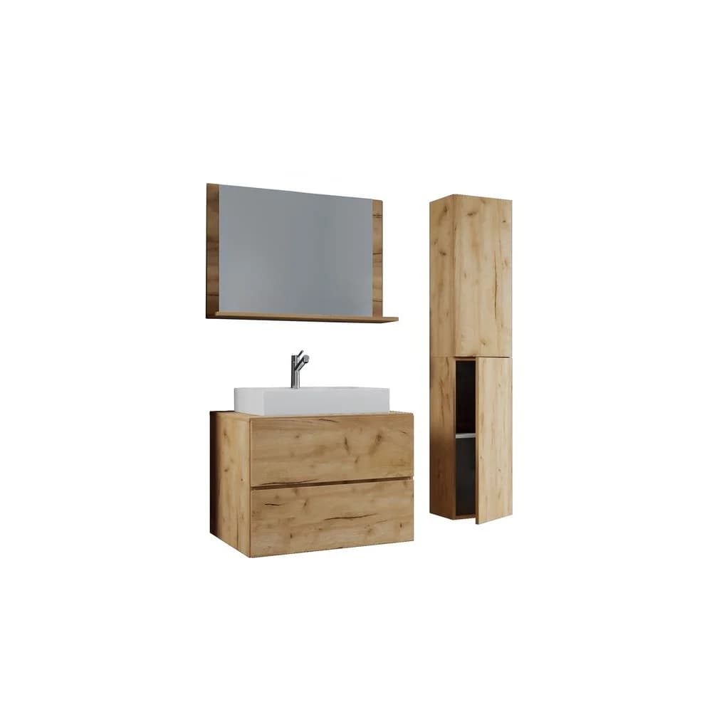 VCM Morgenthaler 4-tlg. Badmöbel-Set »Lendas L« 80 cm braun