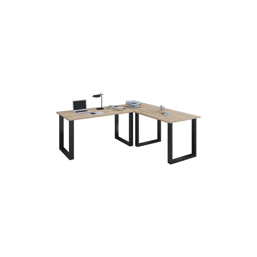 VCM Eck-Schreibtisch »Lona«, BxHxL: 50 x 76 x 190 cm - braun