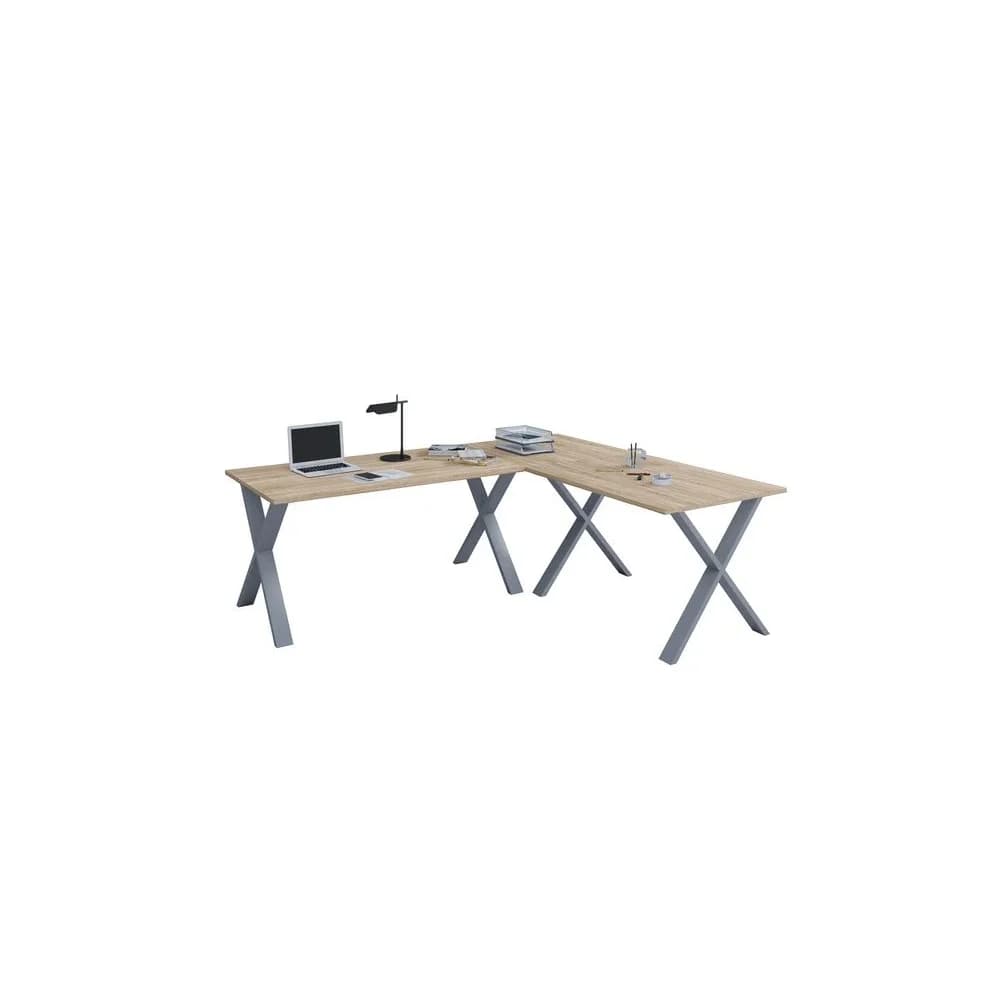 VCM Eck-Schreibtisch »Lona«, BxHxL: 50 x 76 x 160 cm - braun