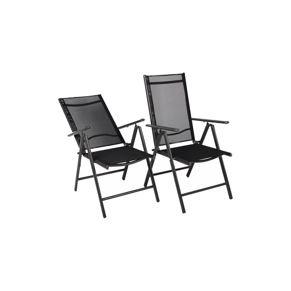 VCM Gartenstuhl Miami Anthrazit H. 105 x B. 56 x T. 65 cm