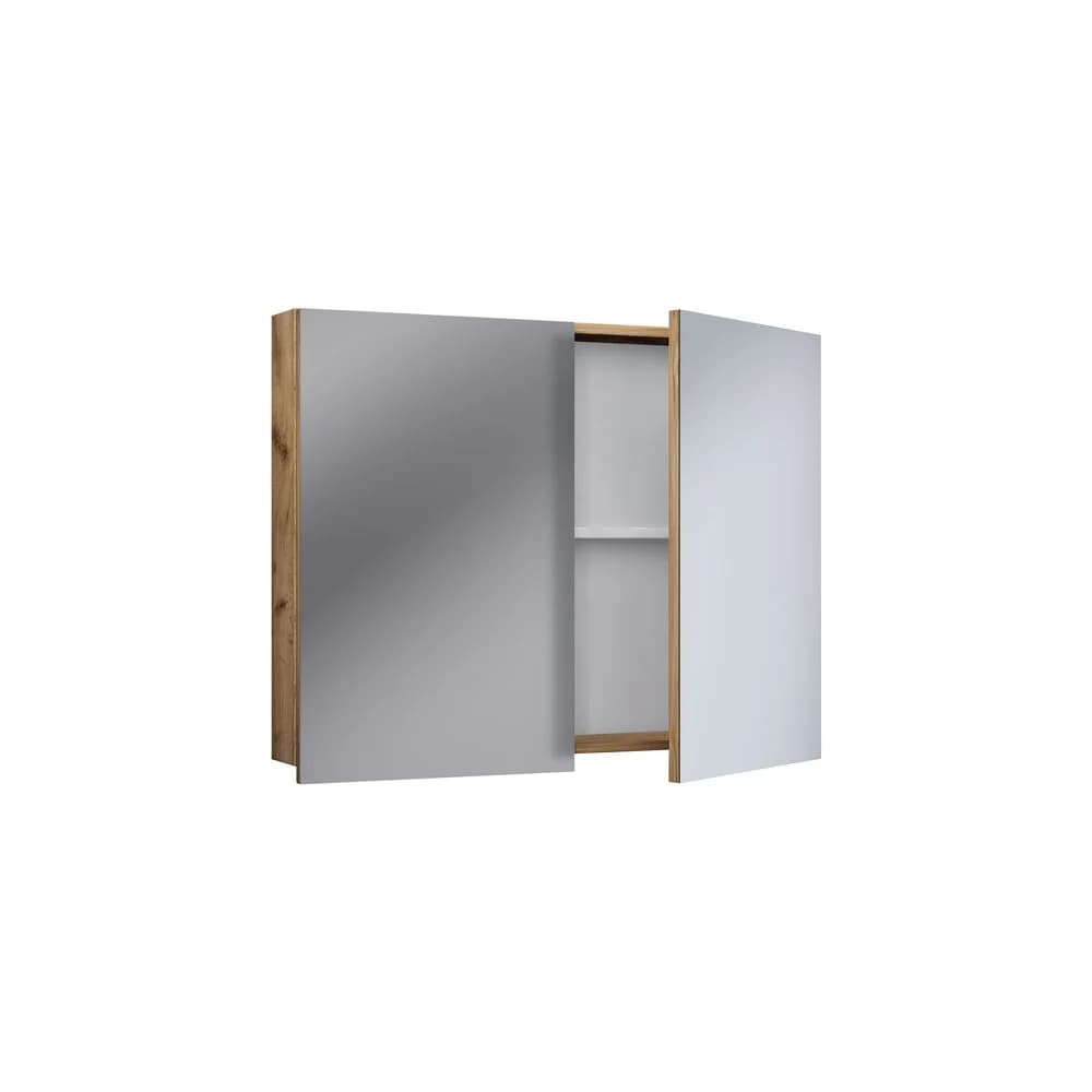 VCM Spiegelschrank "Badinos" 80cm Honig-Eiche