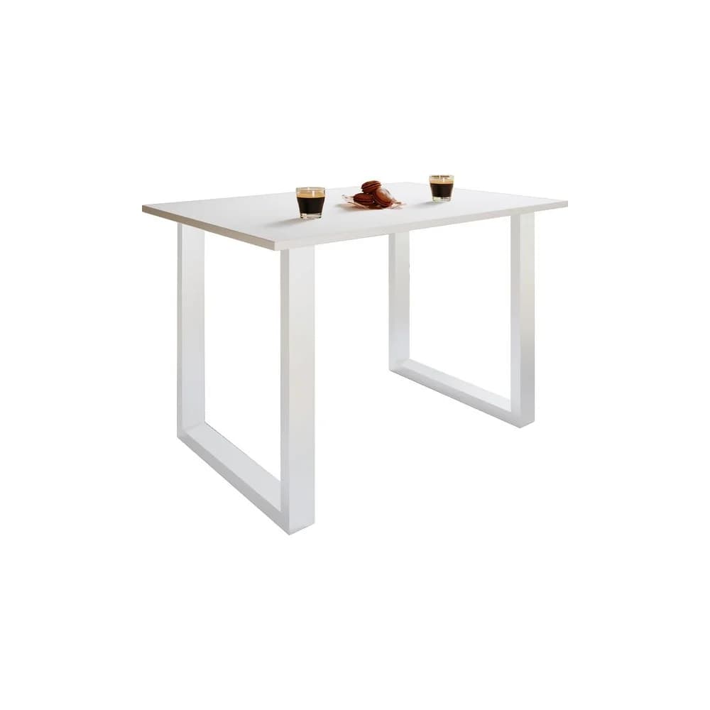 VCM Holzesstisch H. 76 x B. 140 x T. 80 cm hochwertiges und massives Fußgestell Füße aus Eisen Küchentisch - Xona U
