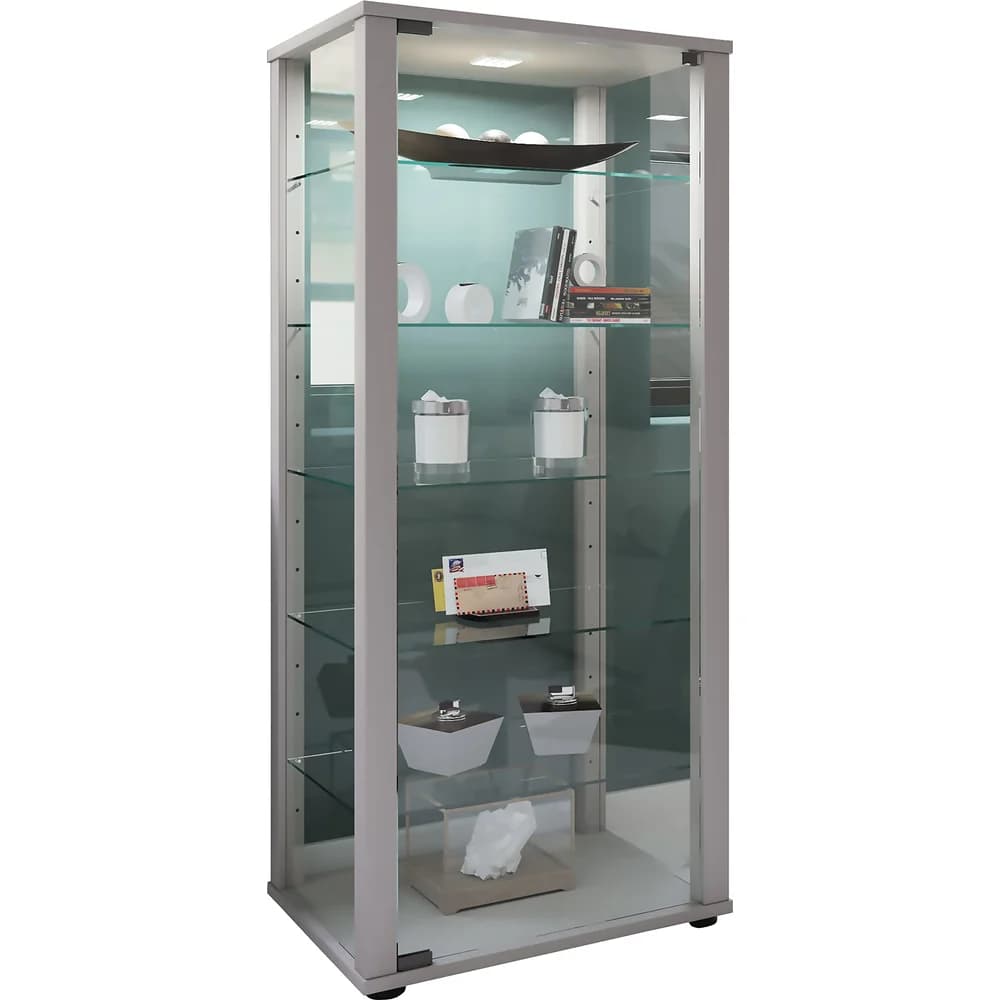 Vitrine Kavisa Silberfarben