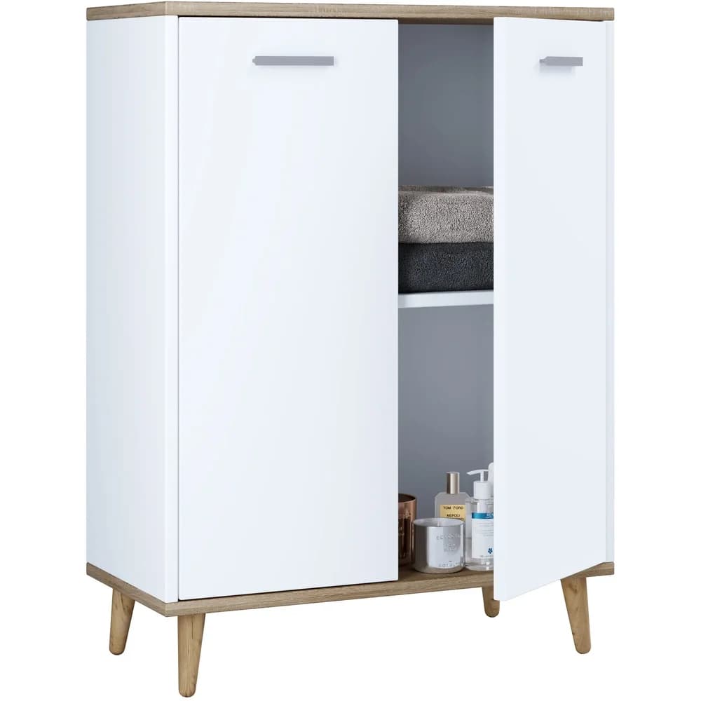 VCM Sideboard "Landos" Weiß/Honig-Eiche