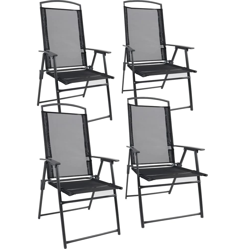 VCM Gartenstuhl Garlos Anthrazit H. 105 x B. 61 x T. 56 cm