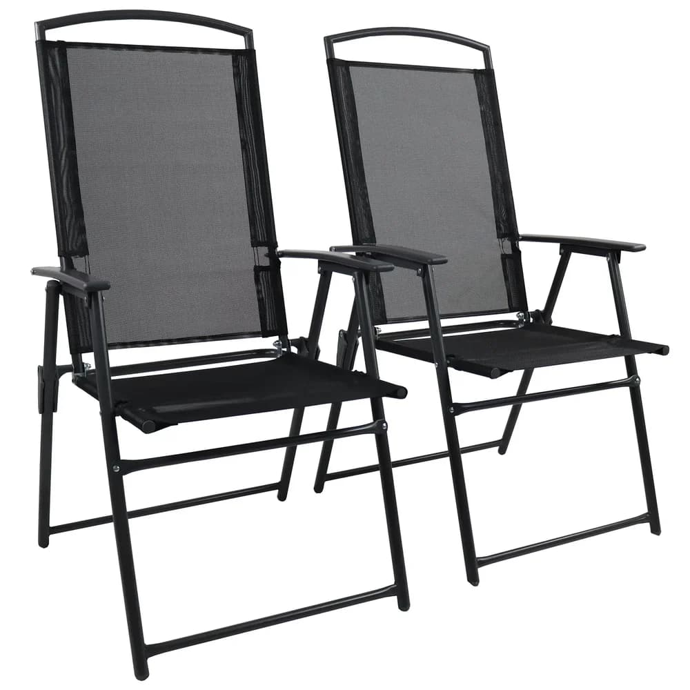 VCM Gartenstuhl Garlos Anthrazit H. 105 x B. 61 x T. 56 cm