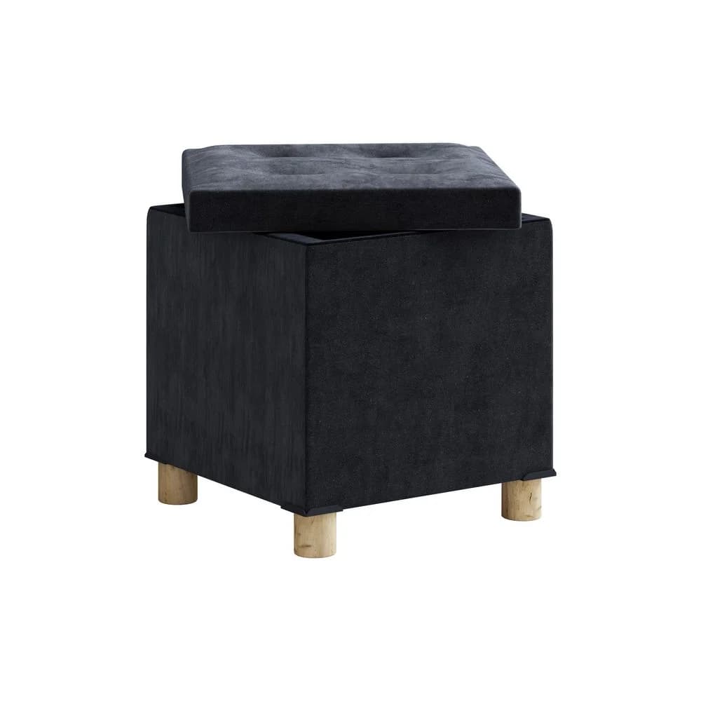 VCM Hocker »Sizos M«, HxL: 40 x 38 cm, max. Belastung: 100 kg - schwarz