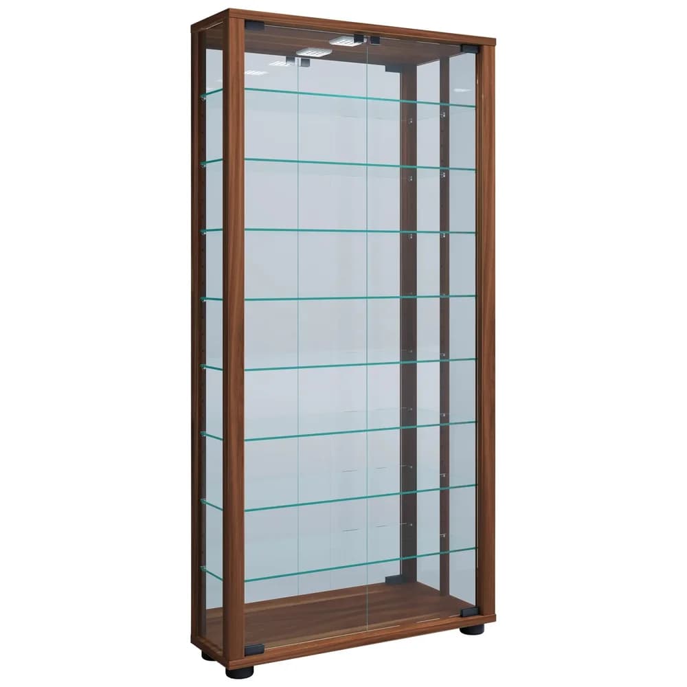 Vitrine Lumo ca. 59x115x18 cm Nussbaum