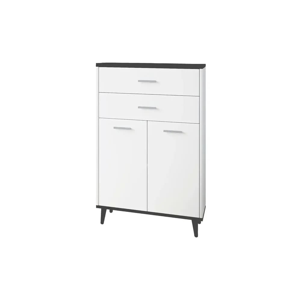 Highboard Lindas Weiß/Anthrazit