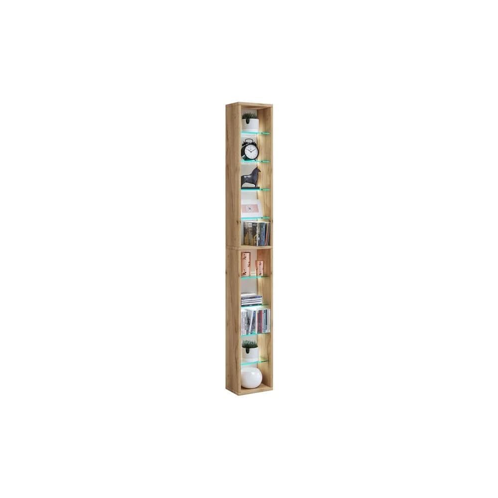 VCM Standregal Rasato Honig-Eiche H. 155 x B. 21 x T. 14 cm