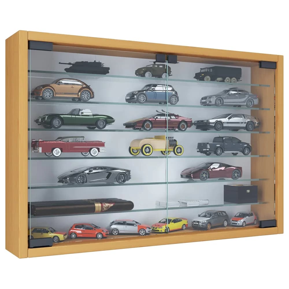 Hängevitrine Mandosa XL Buchefarben