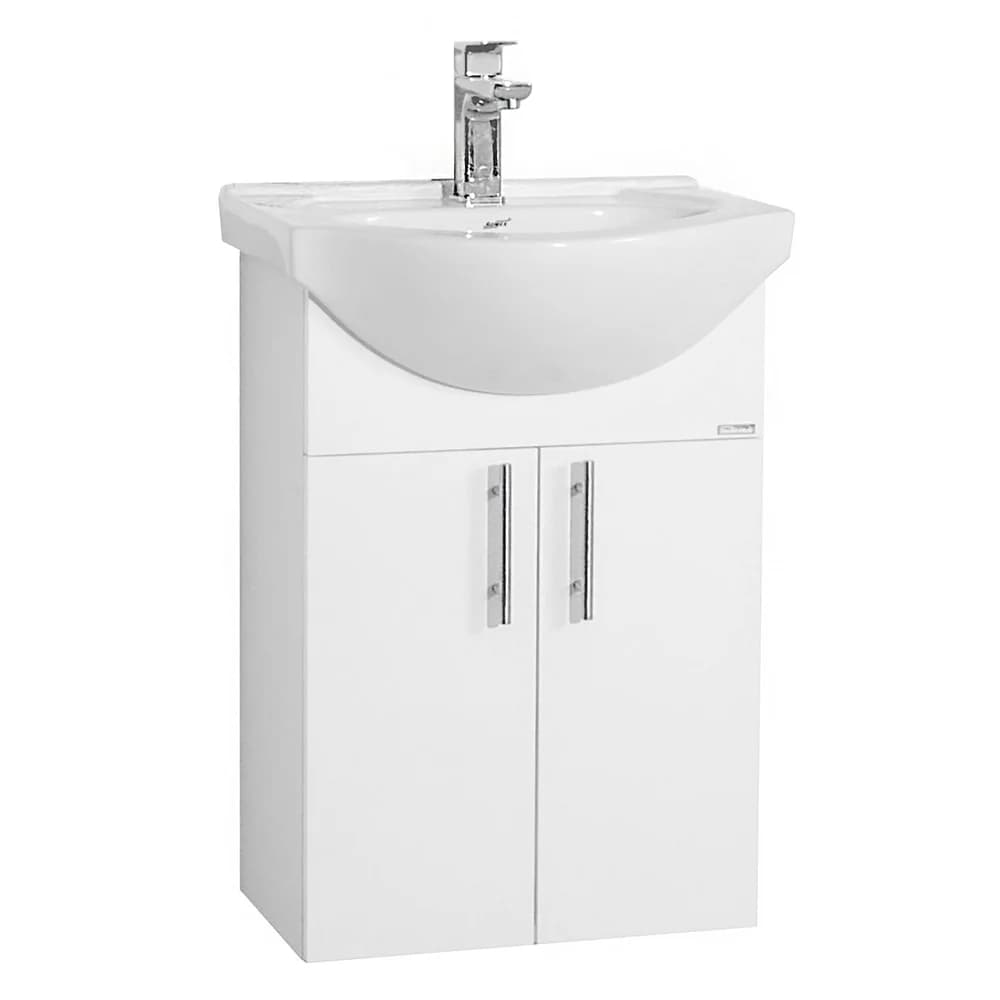 VCM Badmöbel Waschtisch Lisalo Weiß H. 81 x B. 55 x T. 45 cm