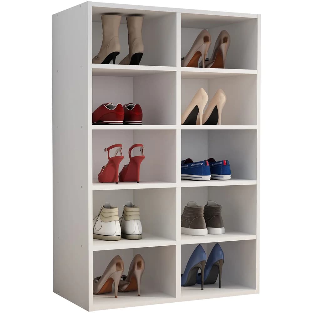 Schuhregal HINSOL Weiß ca. 55x84x30 cm