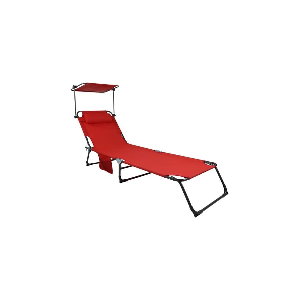 Gartenliege Bindox L ca. 55x24x185 cm Rot