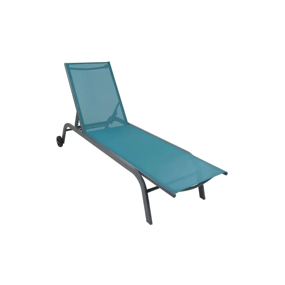 VCM Sonnenliege Sonlas Blau L. 192 x H. 32 x B. 58 cm