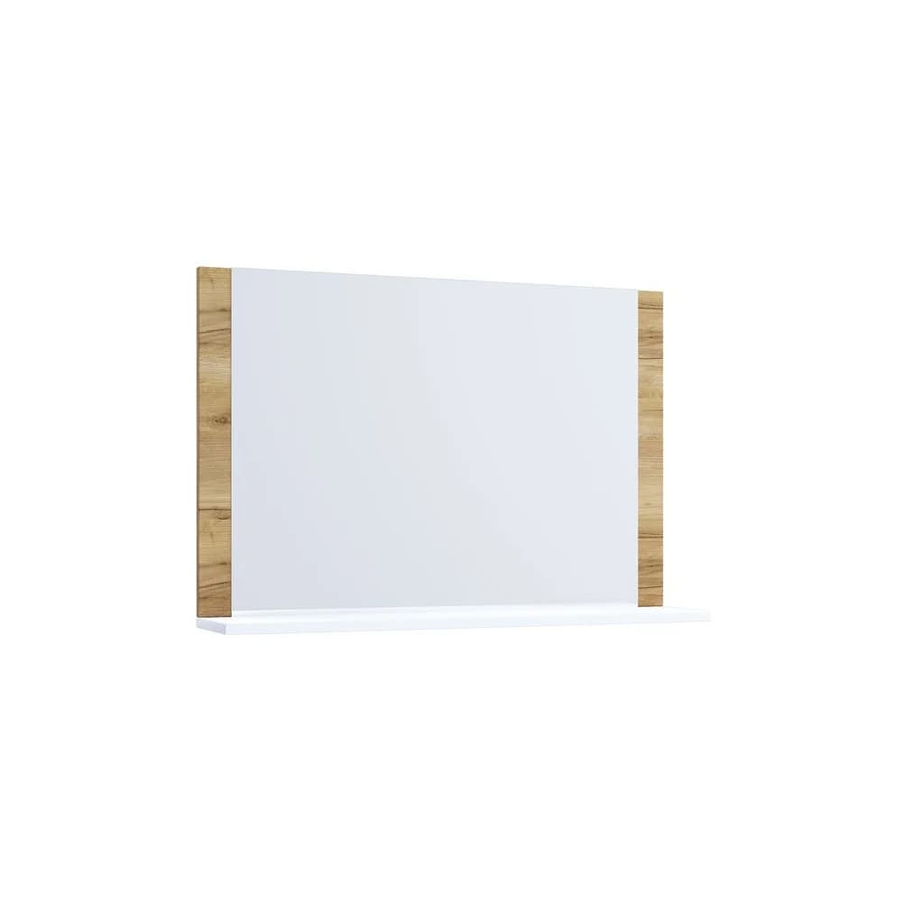 VCM Badmöbel Spiegel Lendas Honig-Eiche / Weiß H. 55 x B. 80 x T. 17 cm