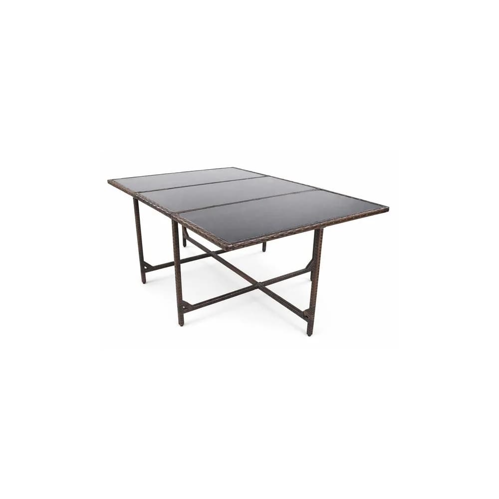 VCM Gartentisch Raloso Braun H. 74 x B. 170 x T. 110 cm
