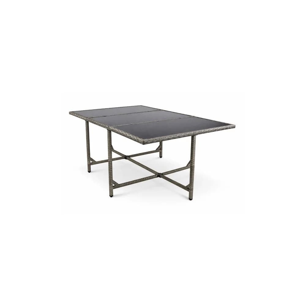 VCM Gartentisch Raloso Grau H. 74 x B. 170 x T. 110 cm