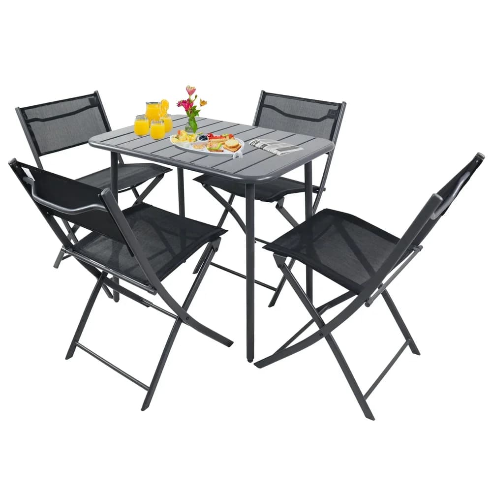 Gartentischgruppe Sumila 5-tlg. Schwarz